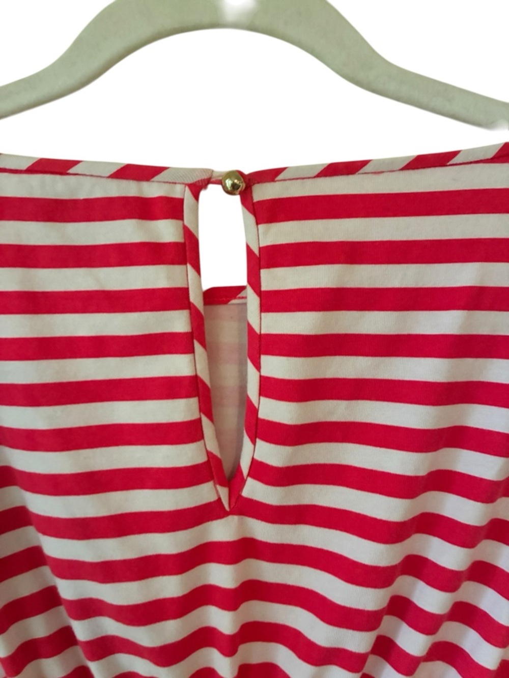Kate Spade New York Leora Striped Smocked Fit & Flare Dress Red White Small - Picture 5 of 7